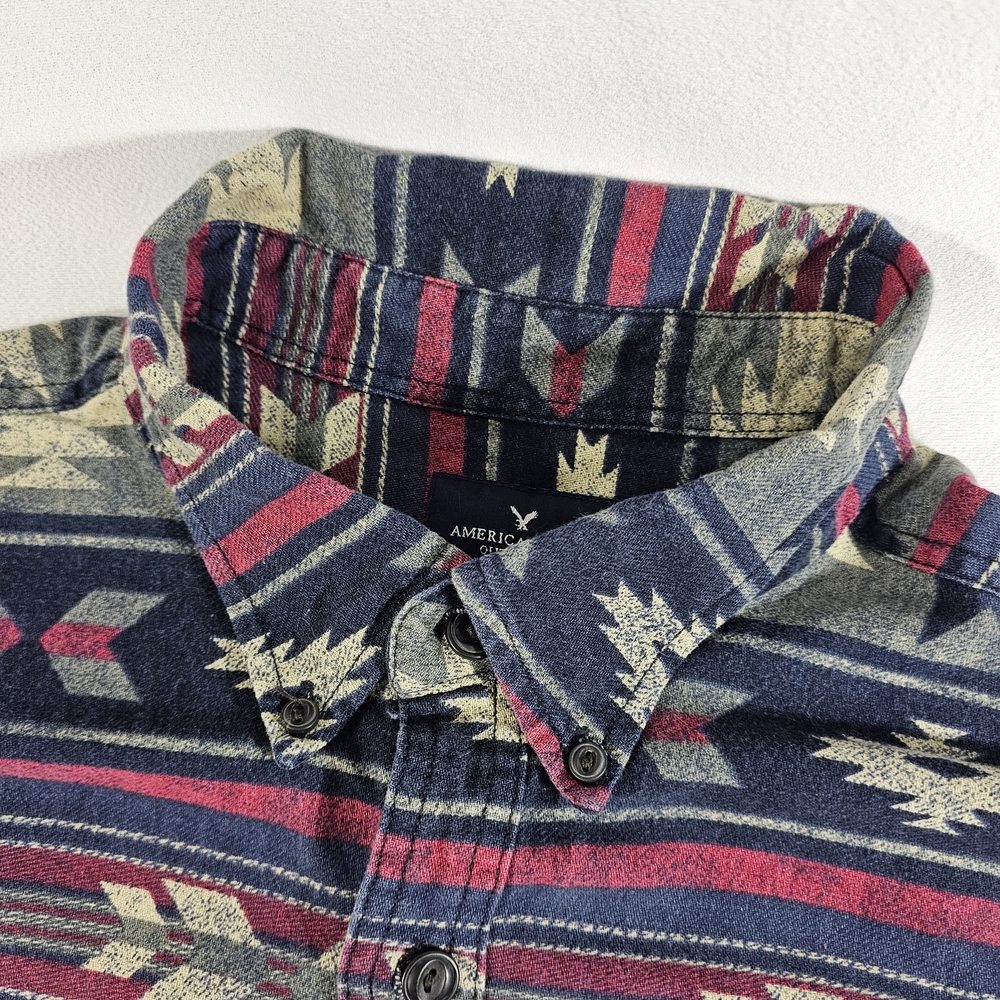 Patterned Button-Up Shirt - image 4